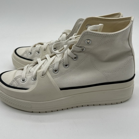 NEW Converse Chuck Taylor All Star HI Platform Sneakers White + A02832C SZ 11 - Picture 10 of 12